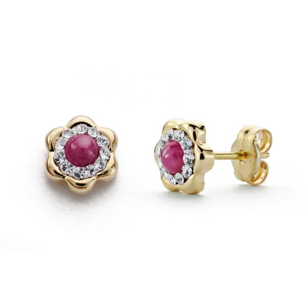 18K Rubi Y Circonita medálok 6 mm