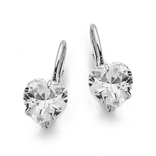 Pendientes Corazón Circonitas 18K 8X8MM
