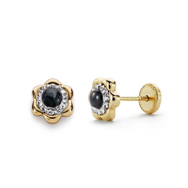 18K arany medálok Amarillo Zafiro Y Circonita 6 mm