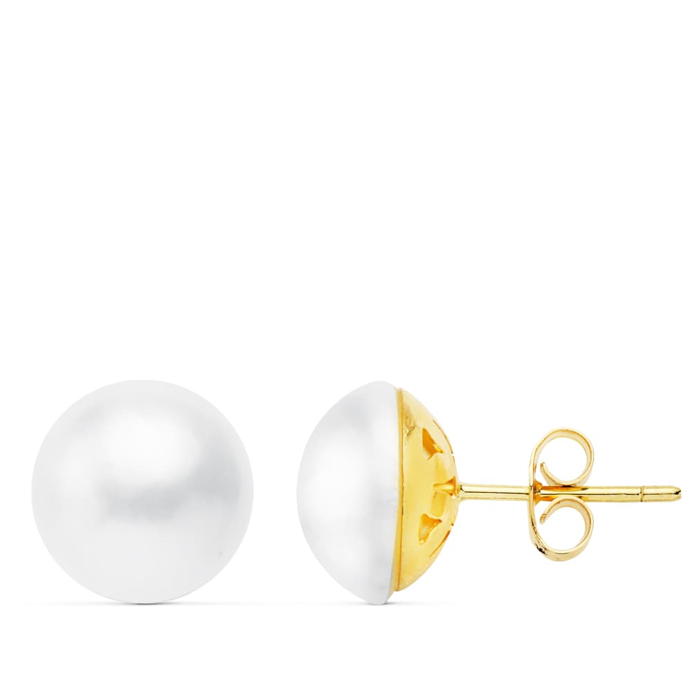 Boucles d'oreilles Or Japonais 18K 11A 115 mm Pression Fermoir Poussettes Papillon