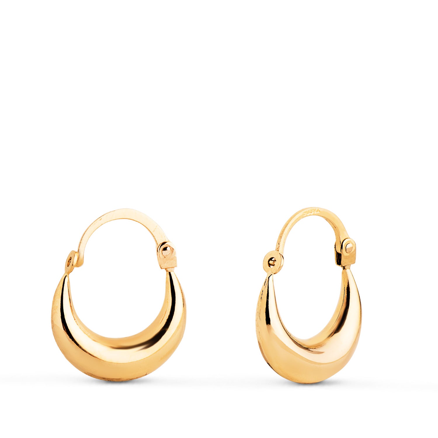Duté náušnice Morcilla z 18K žlutého zlata Velikost: 17X13MM Tloušťka zapínání na háček: 4 mm