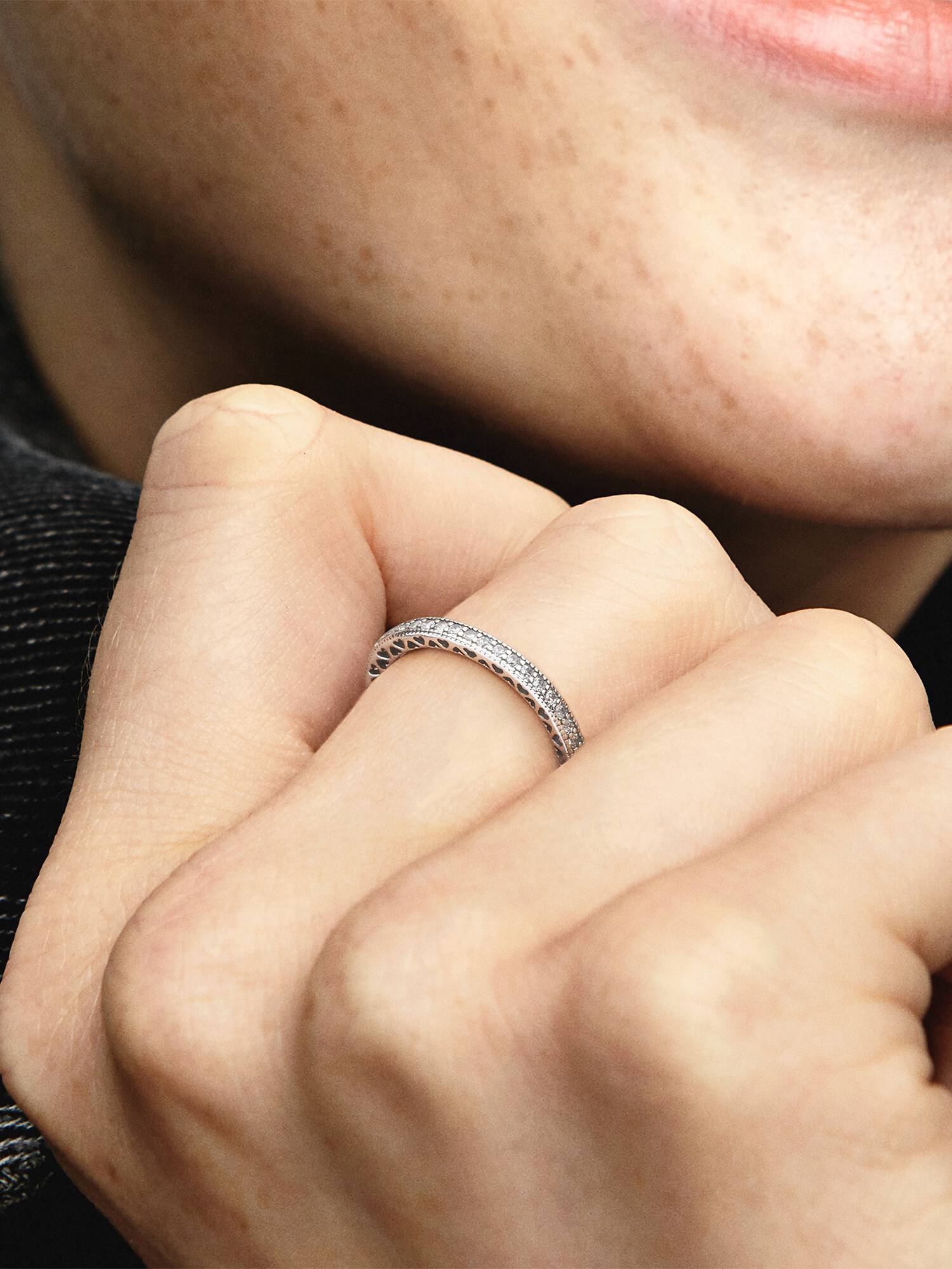 Ring Pandora - Sparkle & Hearts | 190963CZ