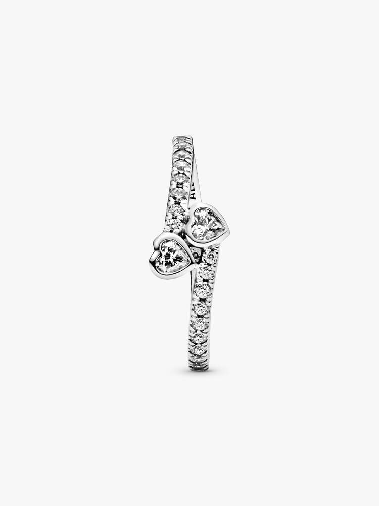 Bague Pandora - Deux Cœurs Scintillants | 191023CZ