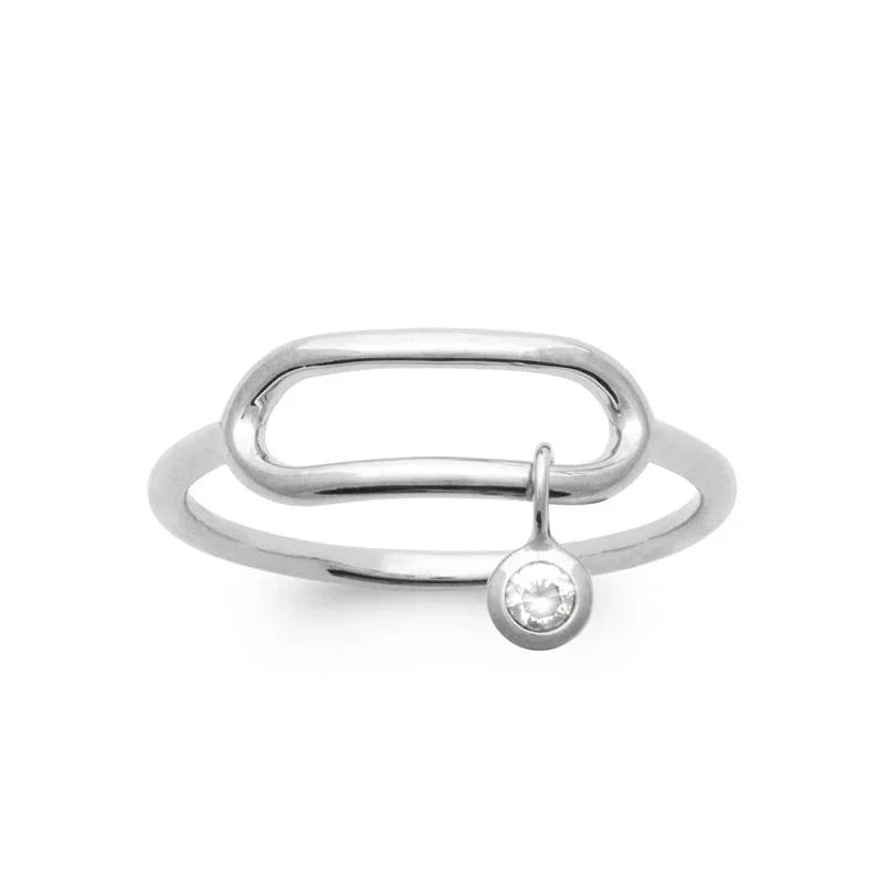 Bague Ovale – Argent | Azuline vue 2