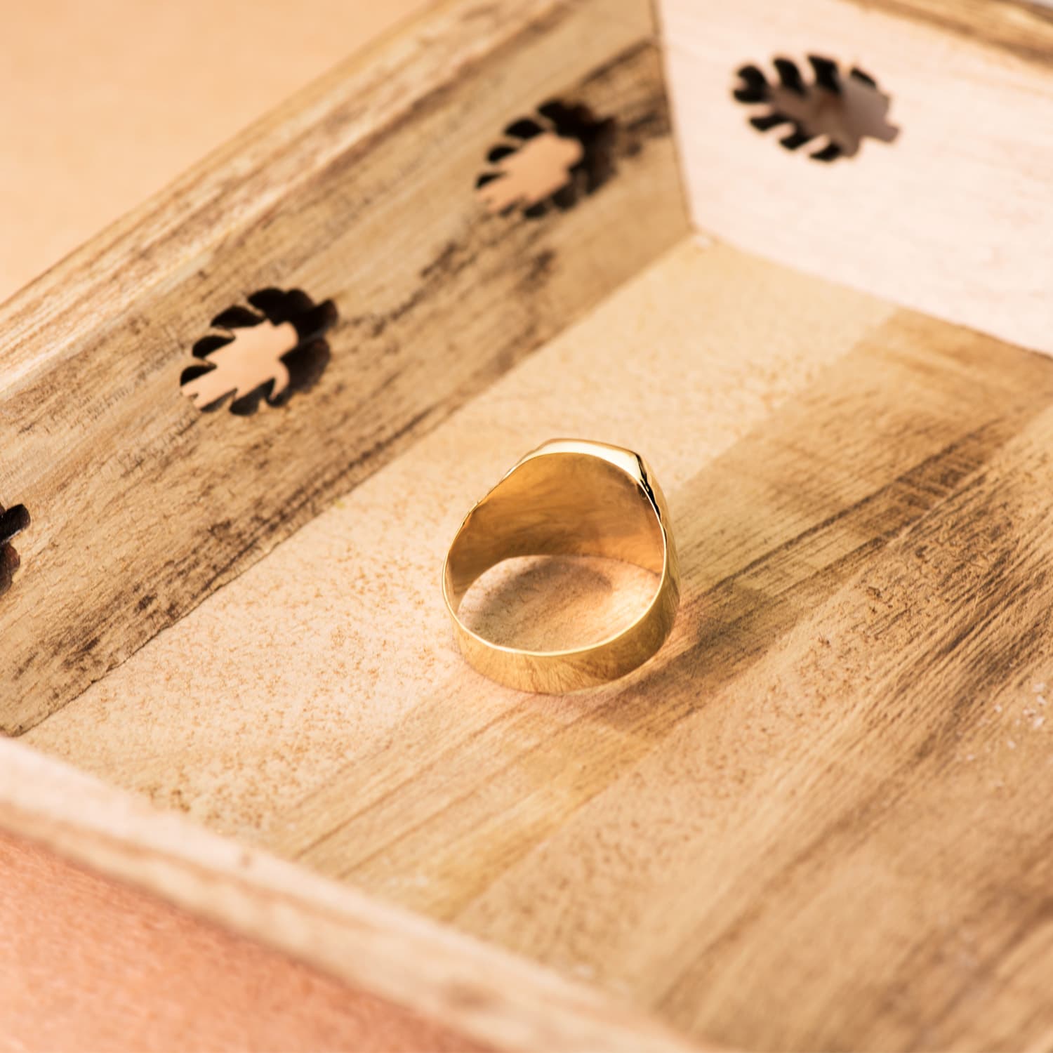 18K Chevalier Homme en Or Jaune Diamant