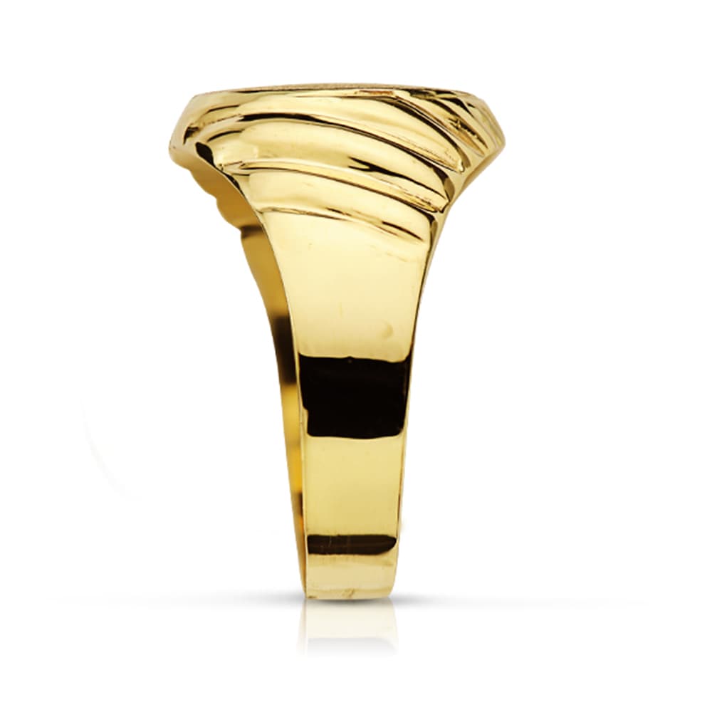 18K gult guld diamant herrriddare