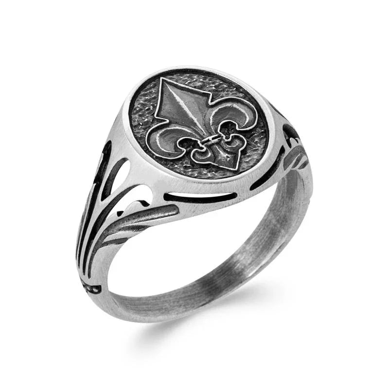 Fleur de Lys Siegelring – Silber | Azuline