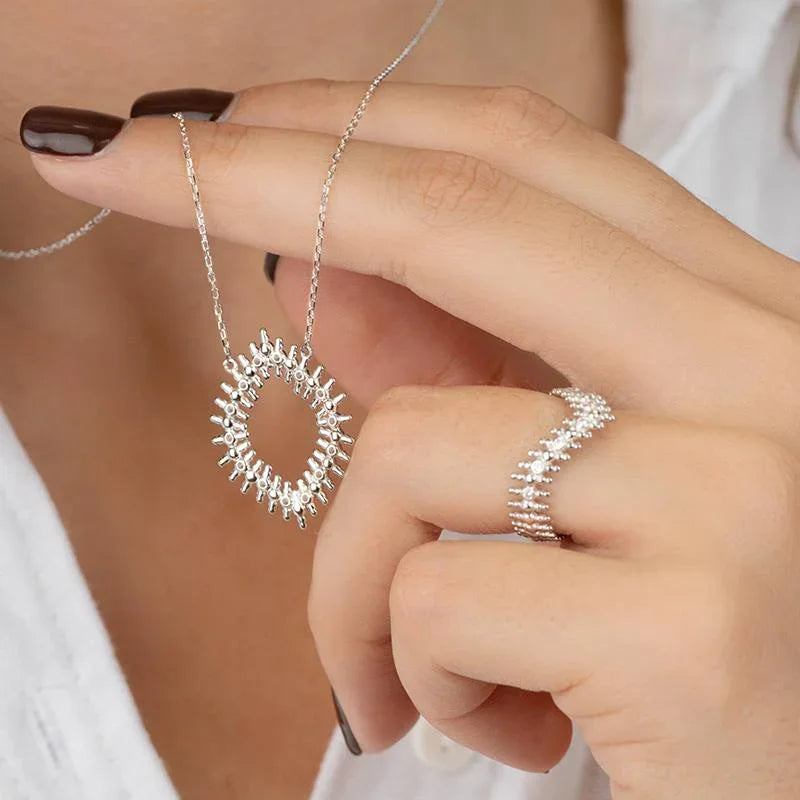Bague Perlée – Argent | Azuline vue 2