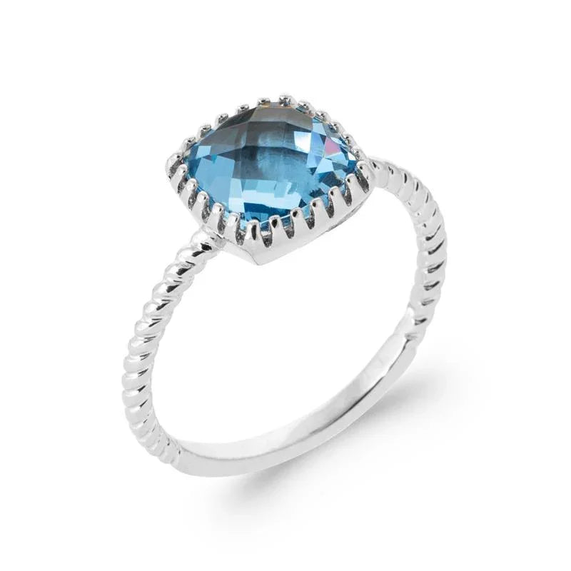 Anel Pedra Azul – Prata | Azuline