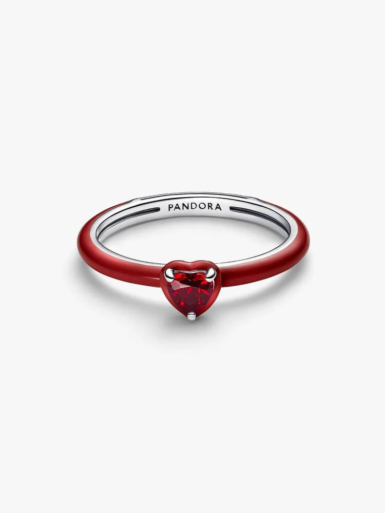 Pandora - Anel Coração Chakra Vermelho