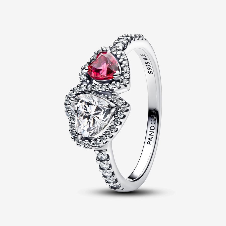 Pandora Ring Sparkling Hearts Silver – Azuline