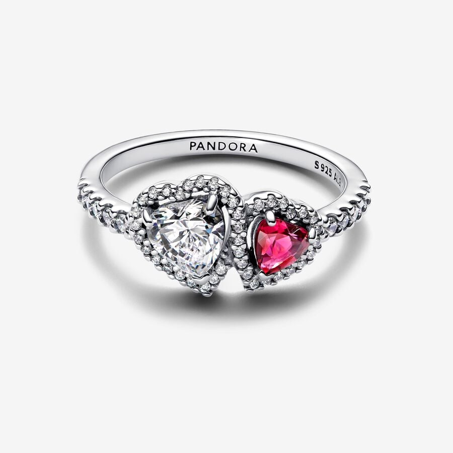 Hearts Halo Ring Sterling Silver | Pandora