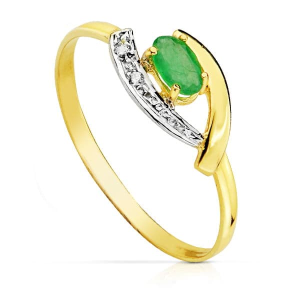 Anel de ouro bicolor 18K