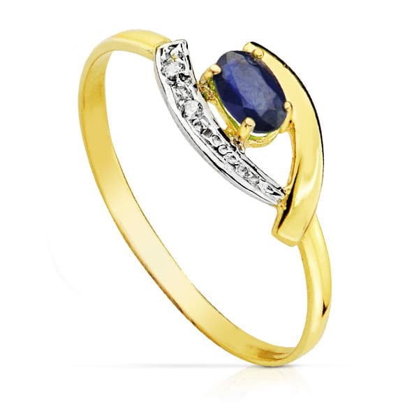 Anel de ouro bicolor 18K