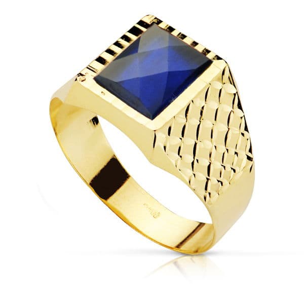 18K gult guld diamant herrriddare