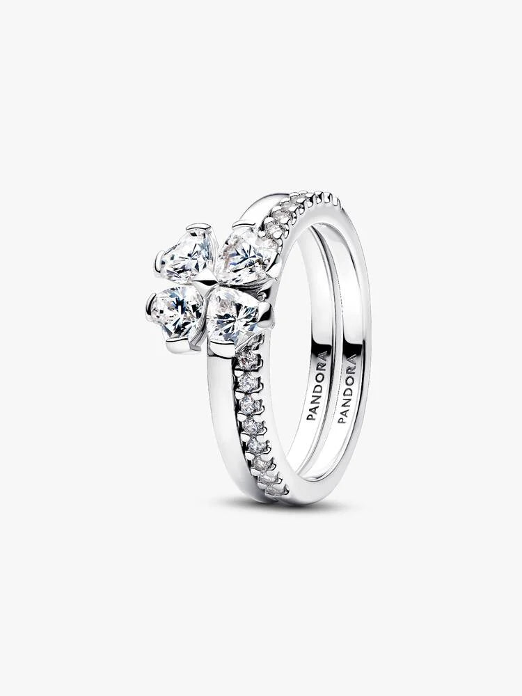 Pandora Ring - Separable Four-Leaf Glittering Clover | 194507C01
