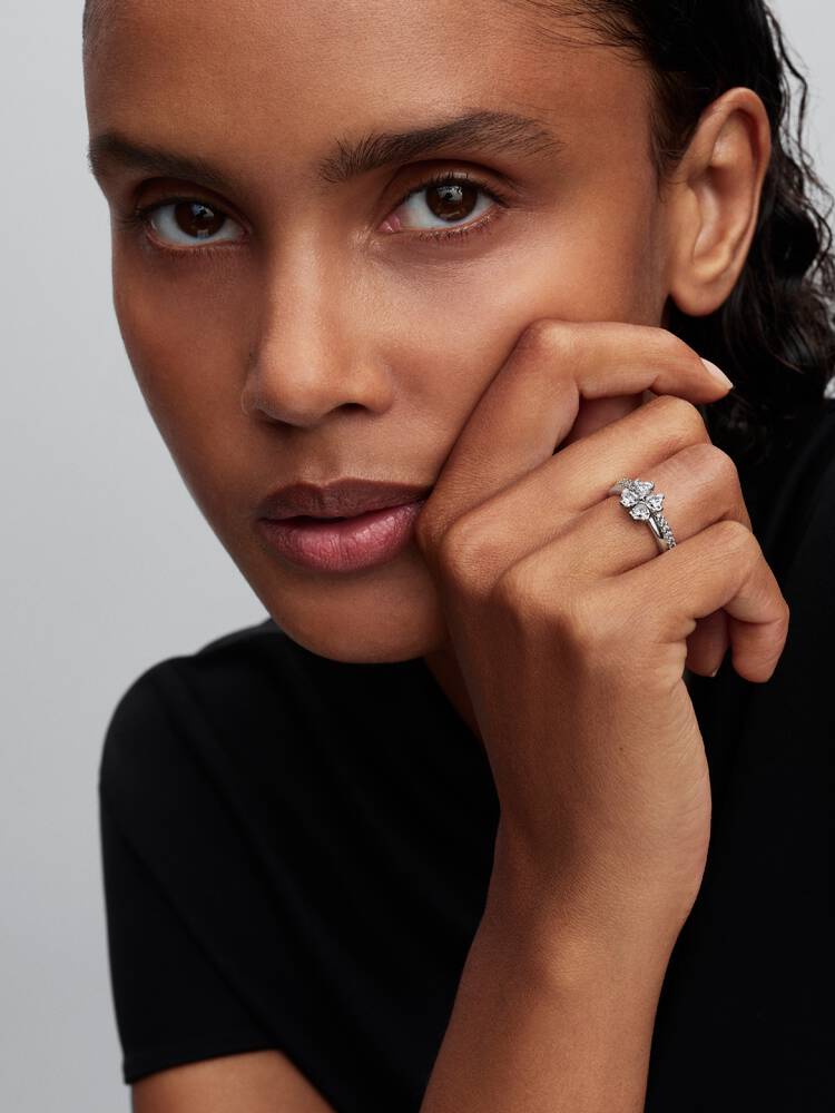 Pandora Ring - Separable Four-Leaf Glittering Clover | 194507C01
