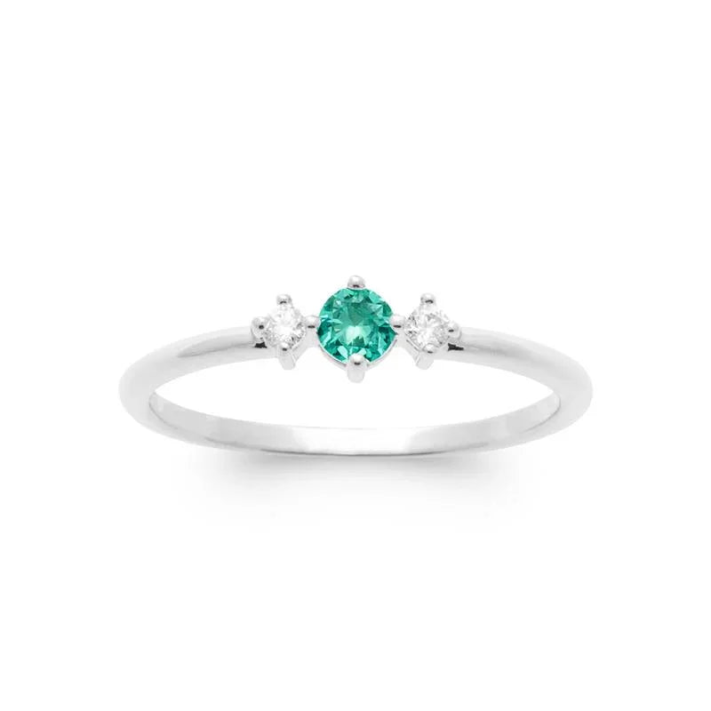 Anillo Trío Redondo – Plata | Azuline ver 2