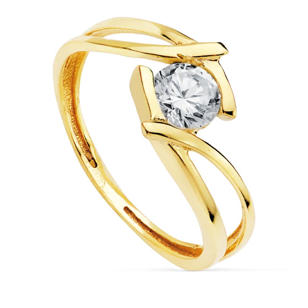 18K hvidguld Solitaire Ring 5mm