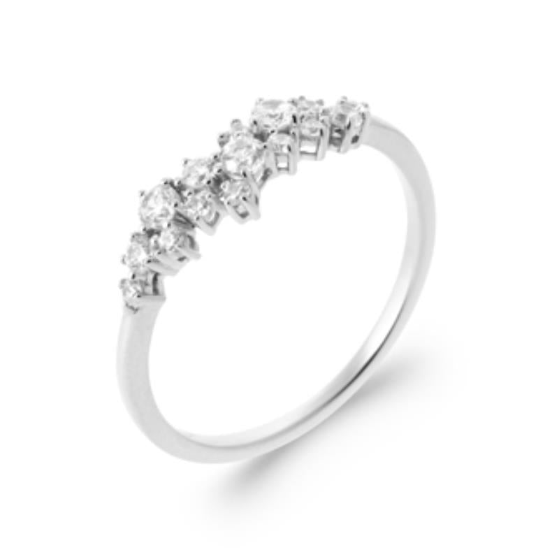 Round Stone Set Ring – Silver | Azuline