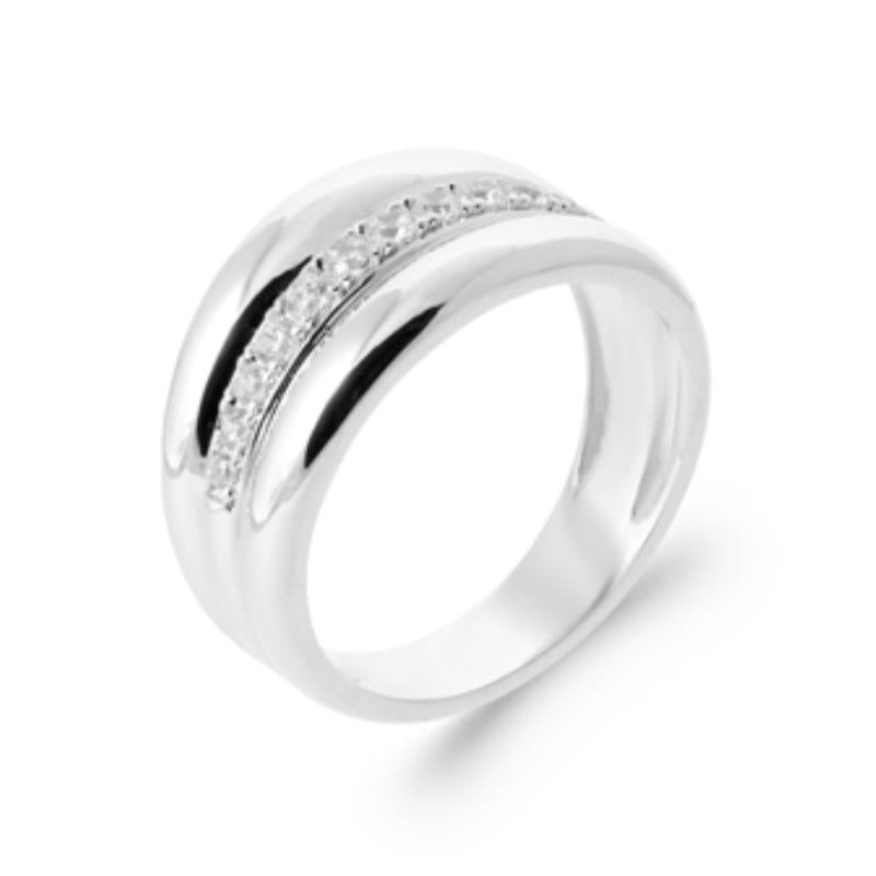 Large Striated Ring – Silver | Azuline