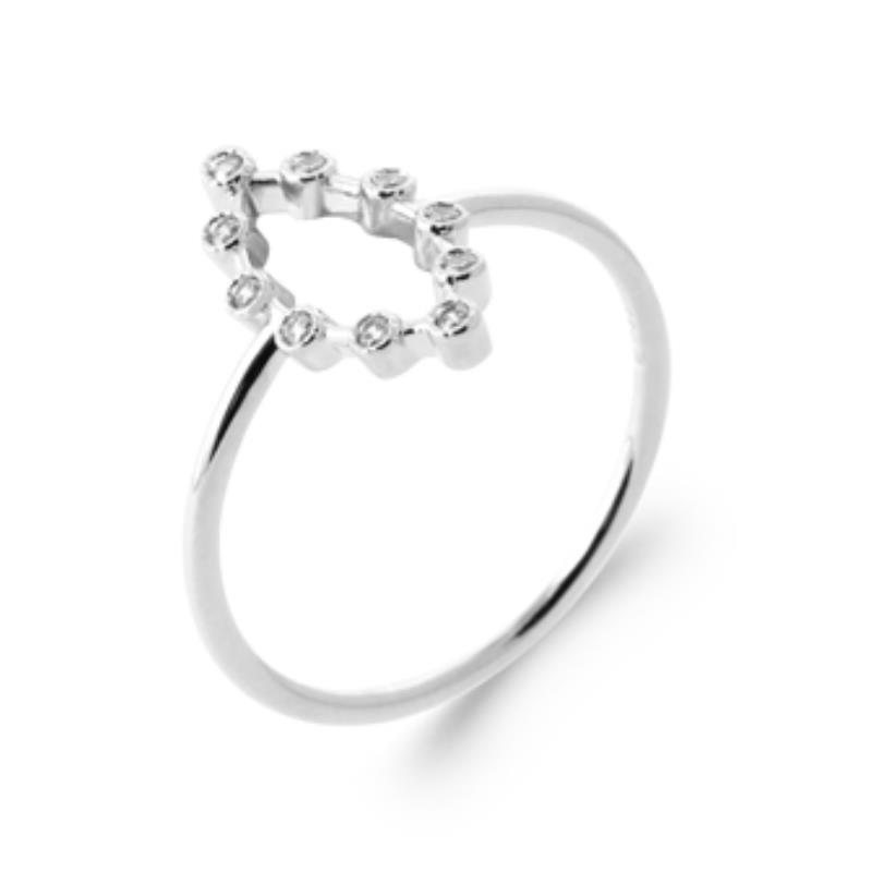 Stone Drop Ring – Silver | Azuline