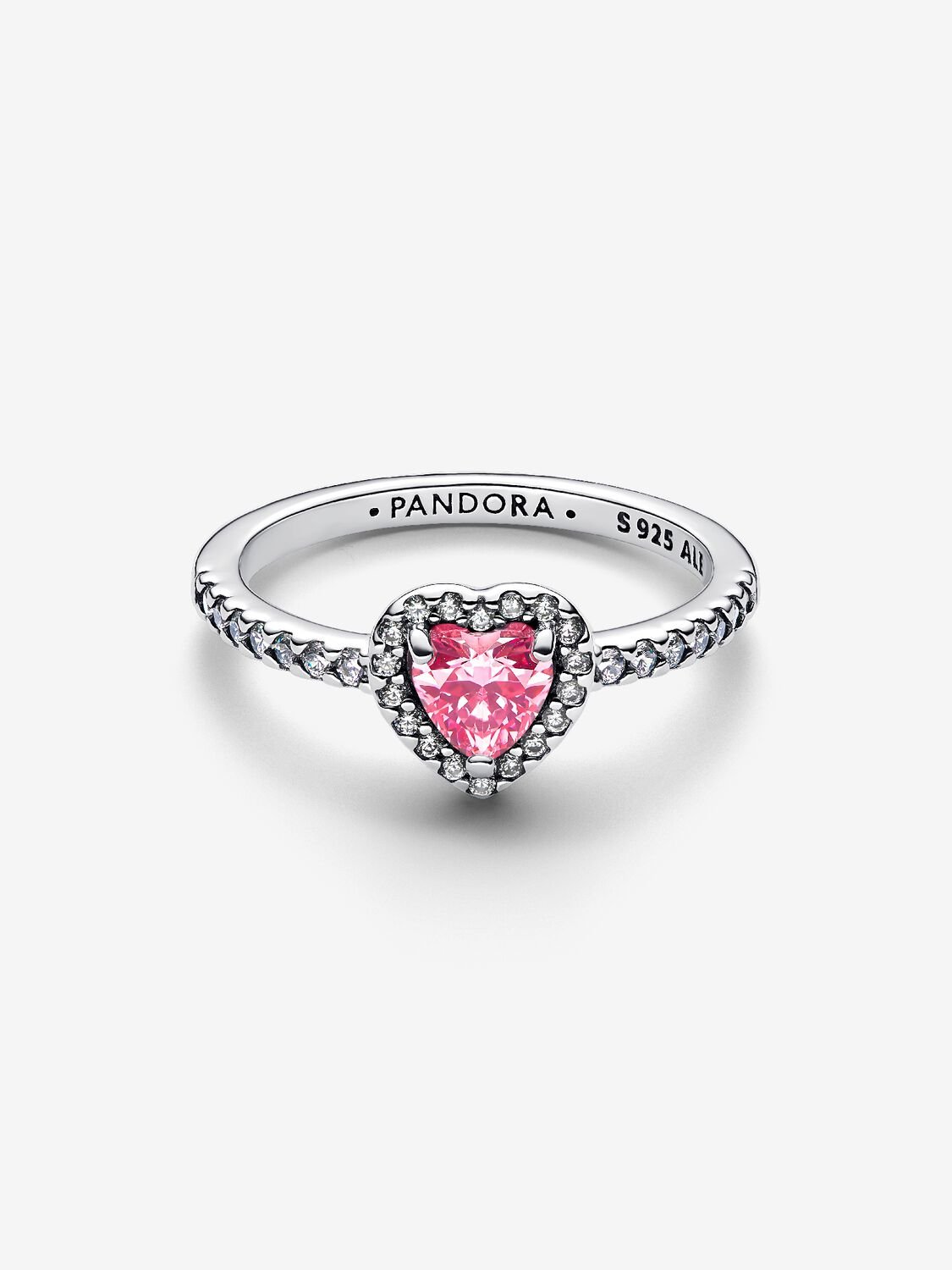 Raised Pink Heart Ring | Pandora