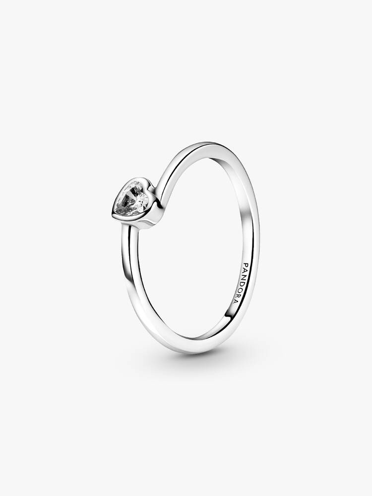 Ring Pandora - Hellend hart-solitaire | 199267C02
