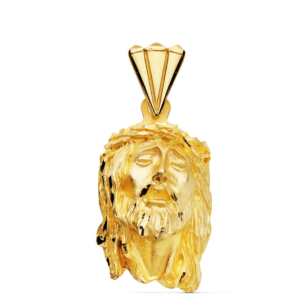 9K Christ Head Pendel 32X18 mm