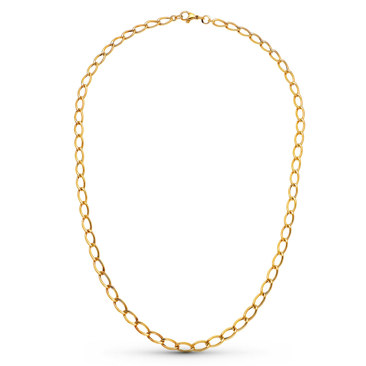 18K Gul Guld Kæde Hul Diamant 50 Cm 5 mm