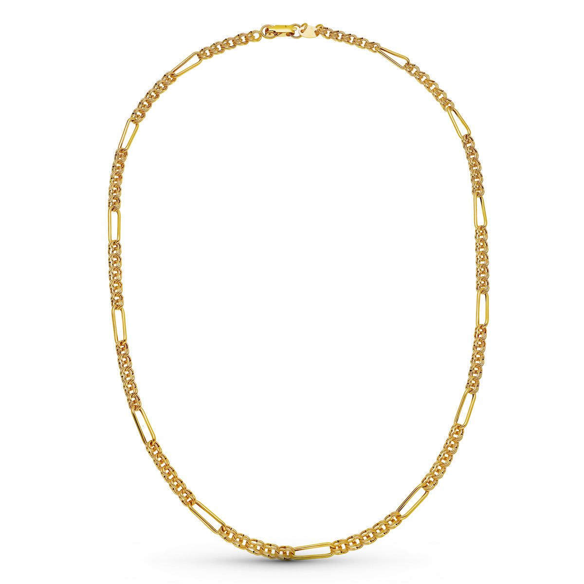 Chaine Creuse Or Jaune Hongrois 18K 50 Cm 45 mm