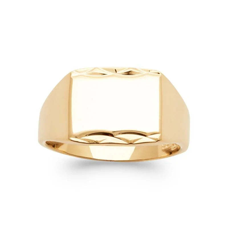 Anillo Rectangular – Chapado en Oro | Azuline ver 3