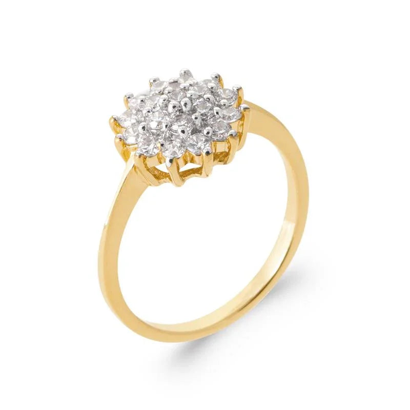 Anello fiore – Placcato in oro | Azuline