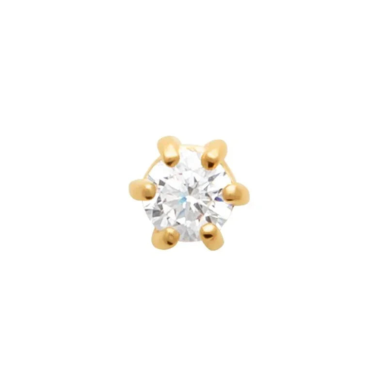 Crimped - Gold Plated - Single ear stud