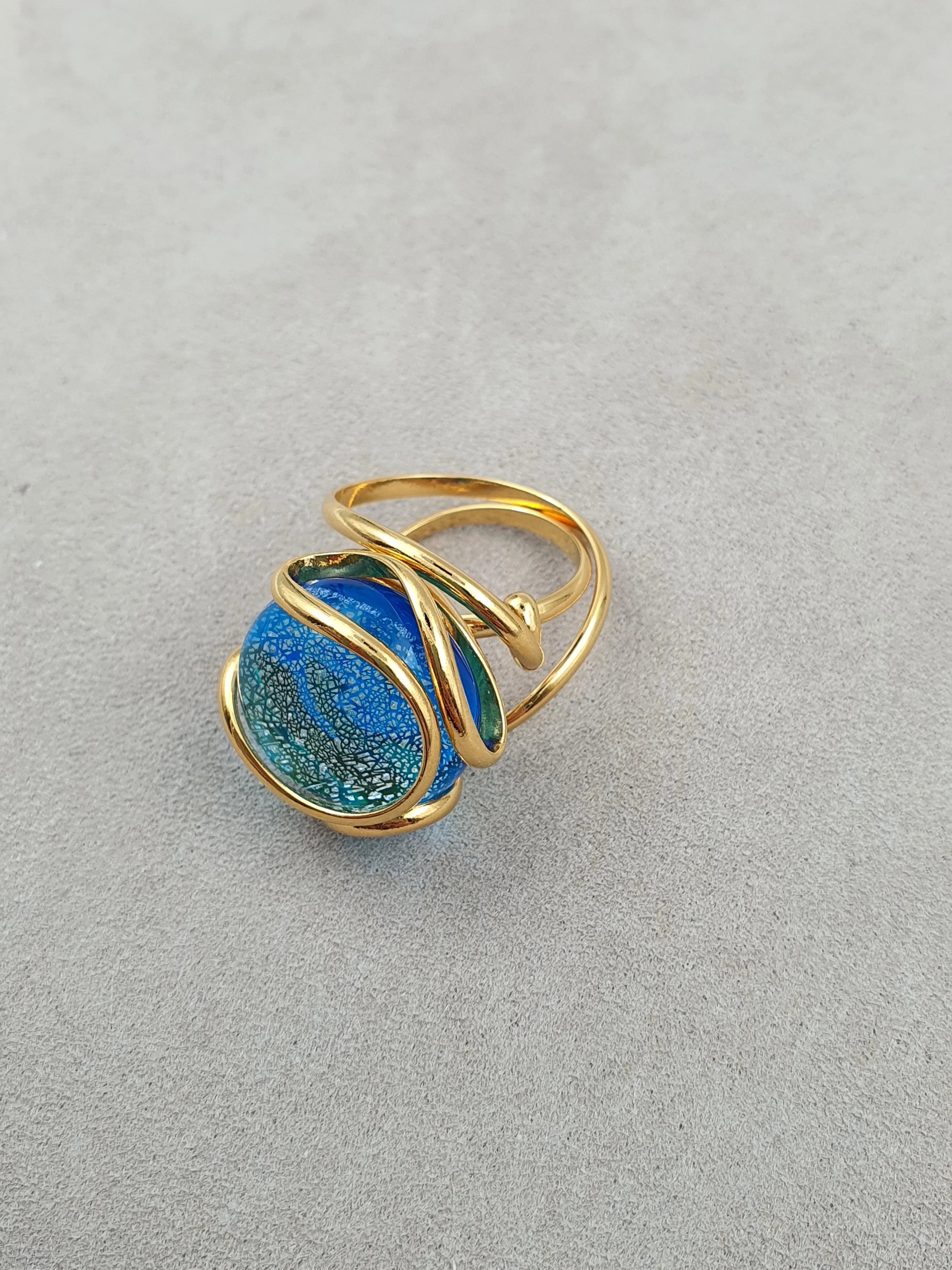 Nautilus - Türkis - Gold - Ring - Andrea Marazzini