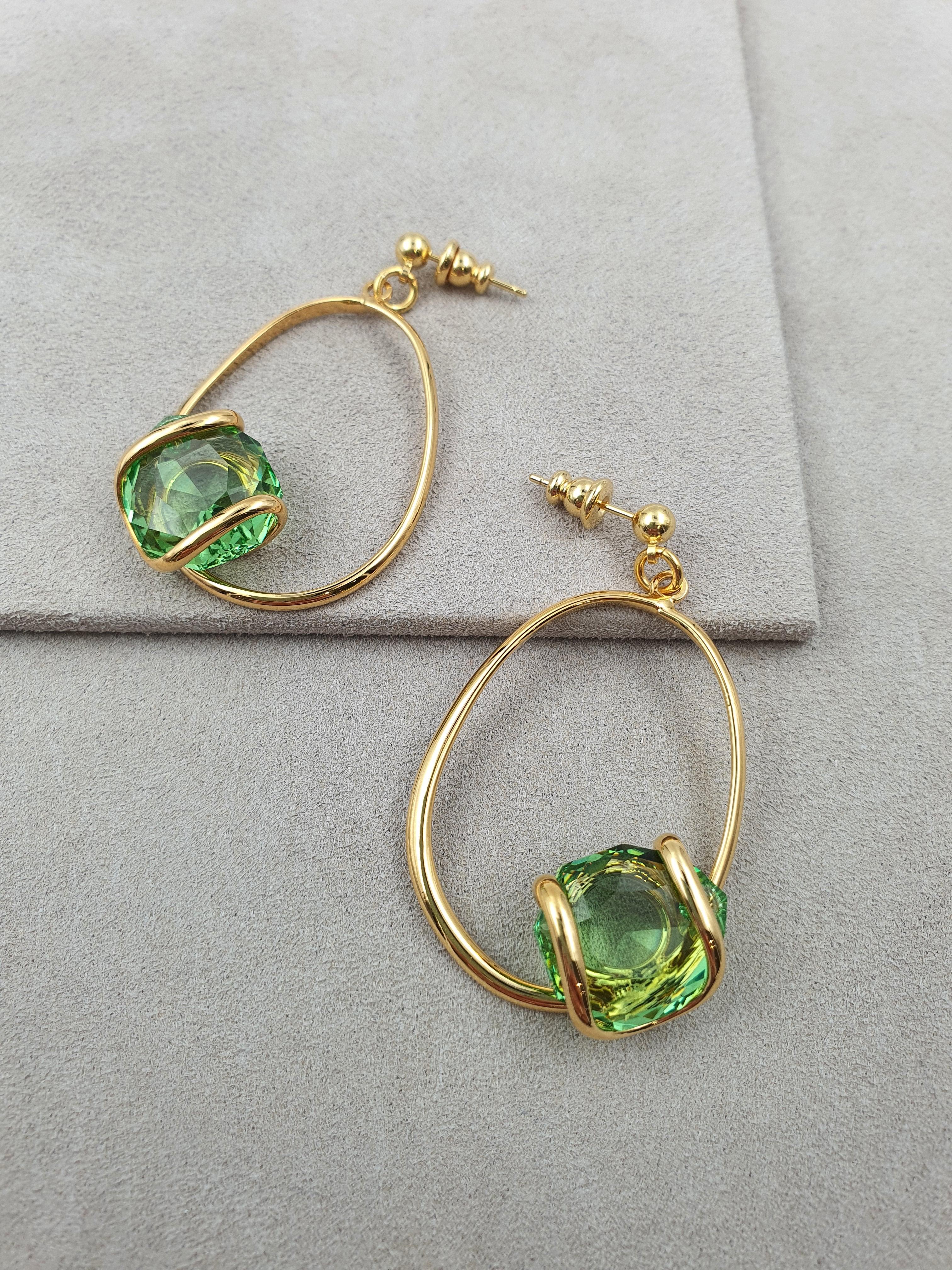 Musa - Verde Peridoto - Oro - Orecchini - Andrea Marazzini