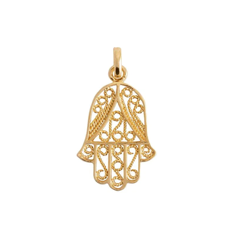 Ciondolo Mano di Hamsa - Placcato in oro | Azuline