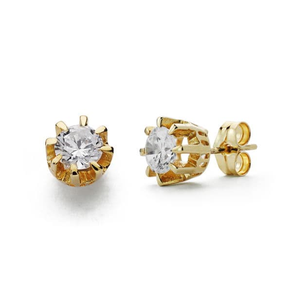 Pendientes Oro Blanco 18K 7mm