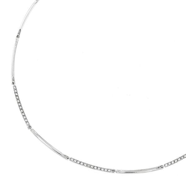 Collar Oro Blanco 18K 43 Cm