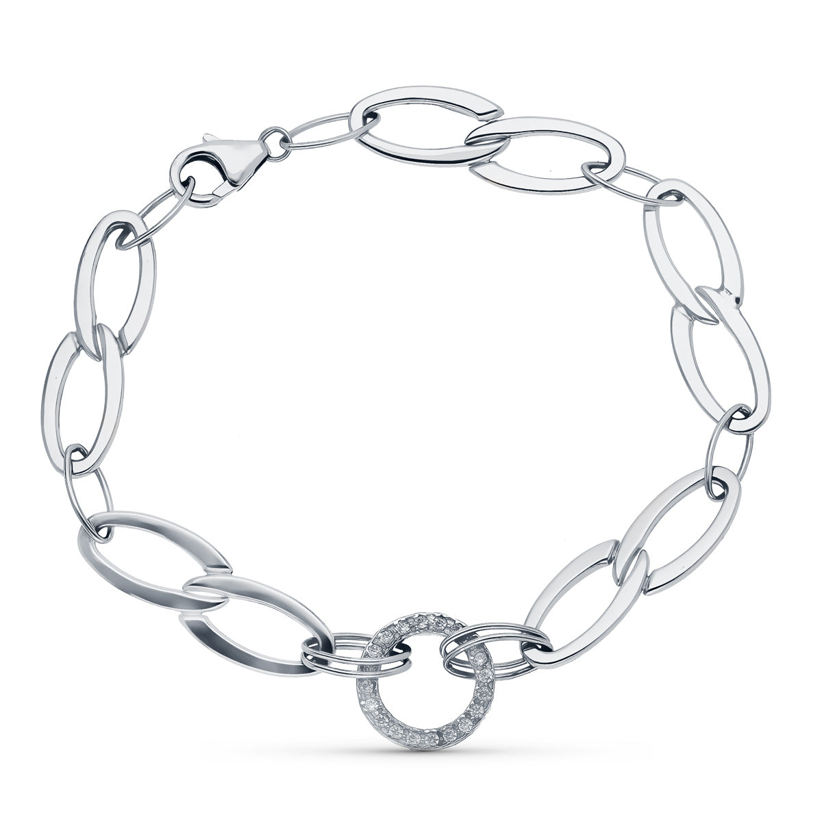 18K Vitguld Armband 19 Cm