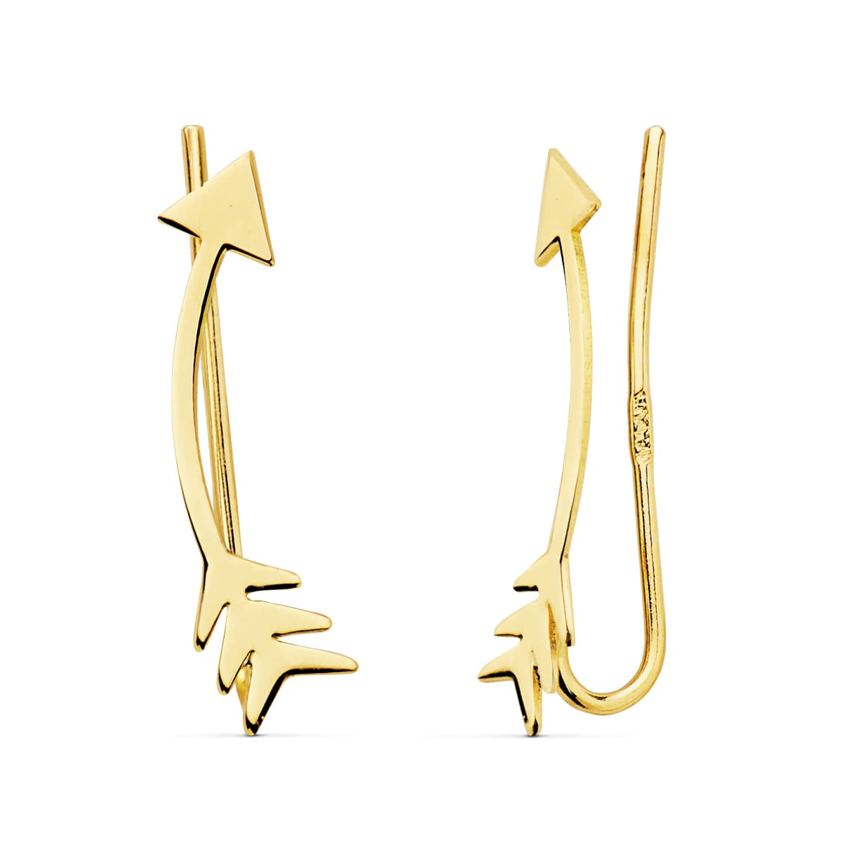 Pendientes Flecha Oro Amarillo 18K 18X4MM