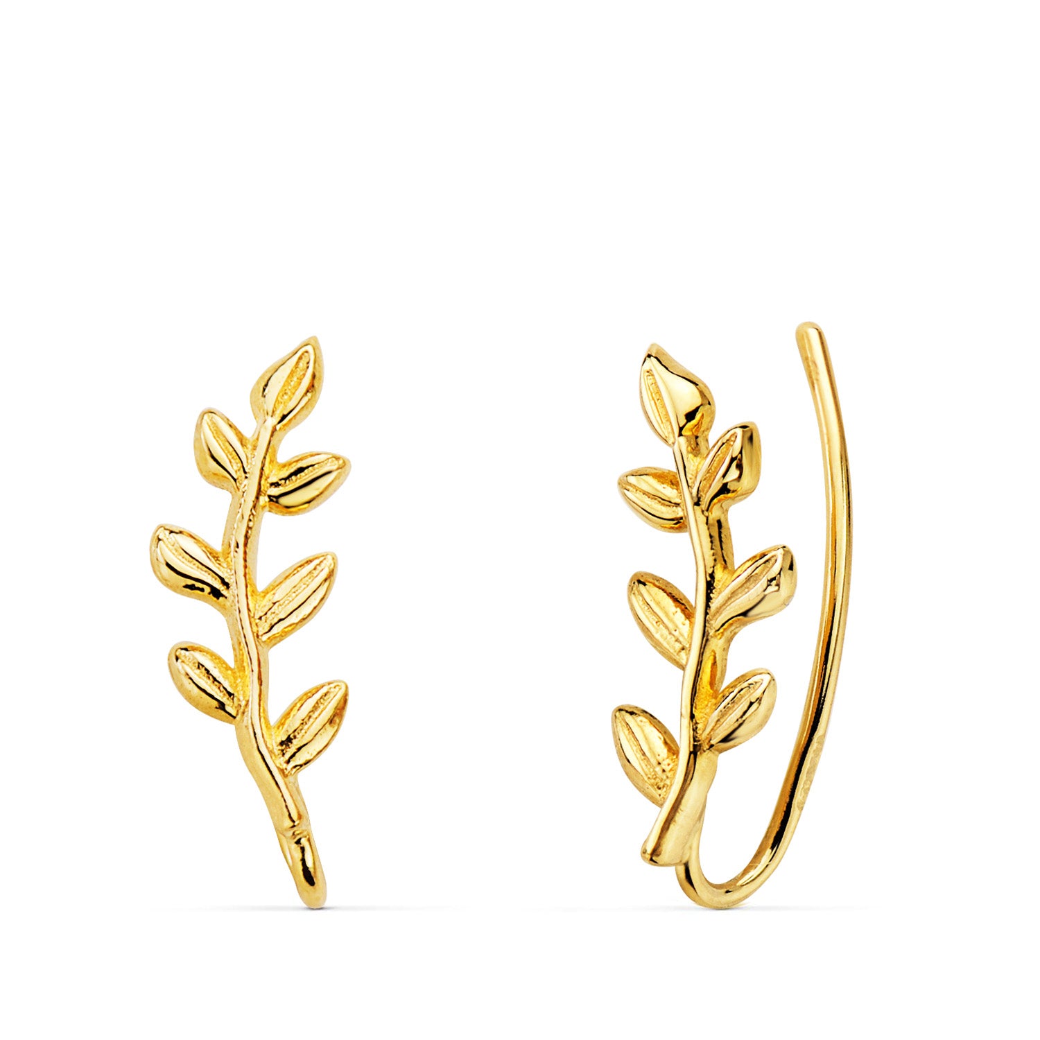 18K Náušnice prolézačky 14 X 4 mm