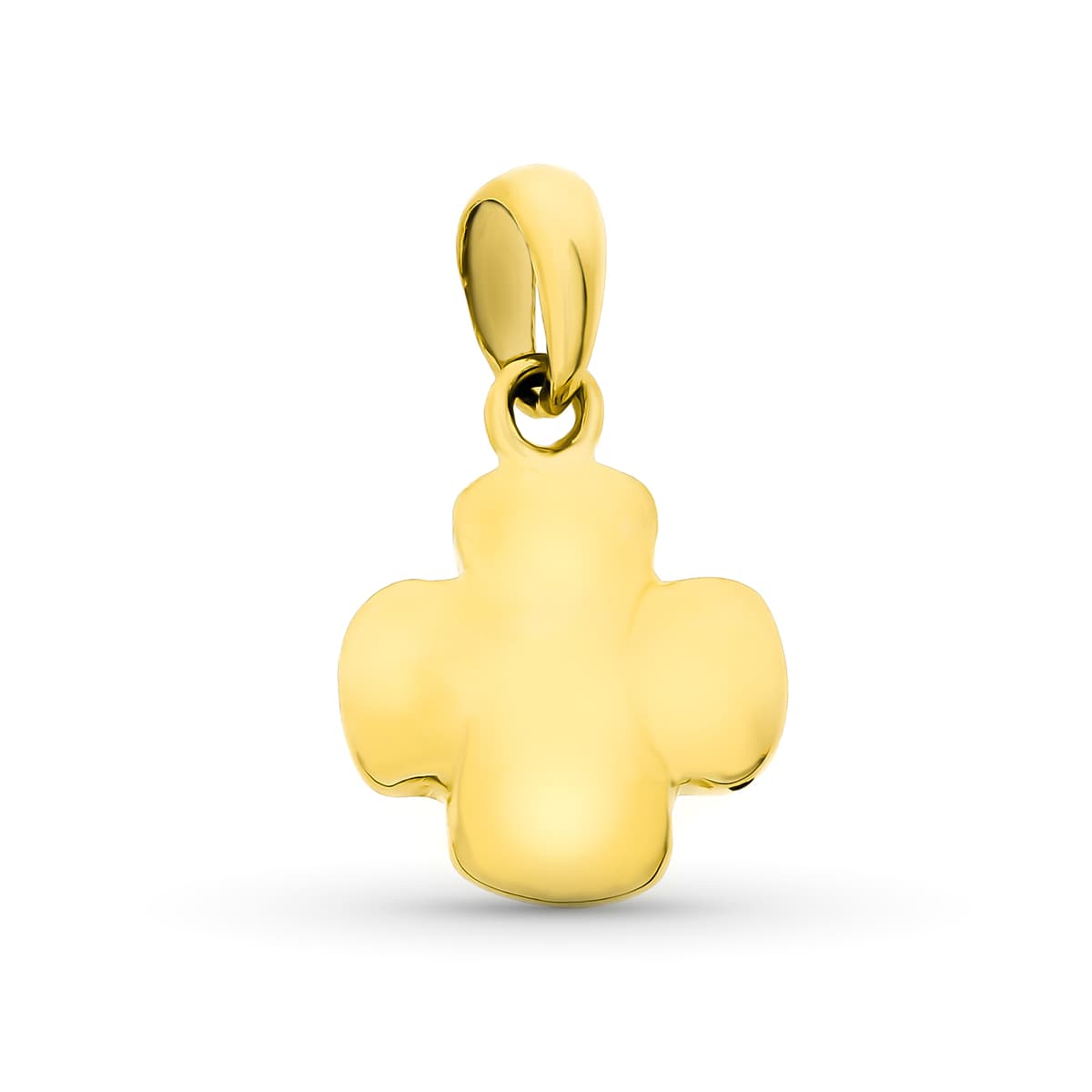 18K Croix en Or Jaune Creuse 18 X14 mm