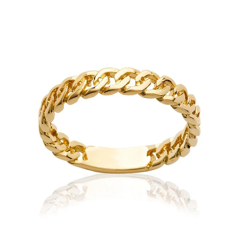 Anillo de Cadena – Chapado en Oro | Azuline