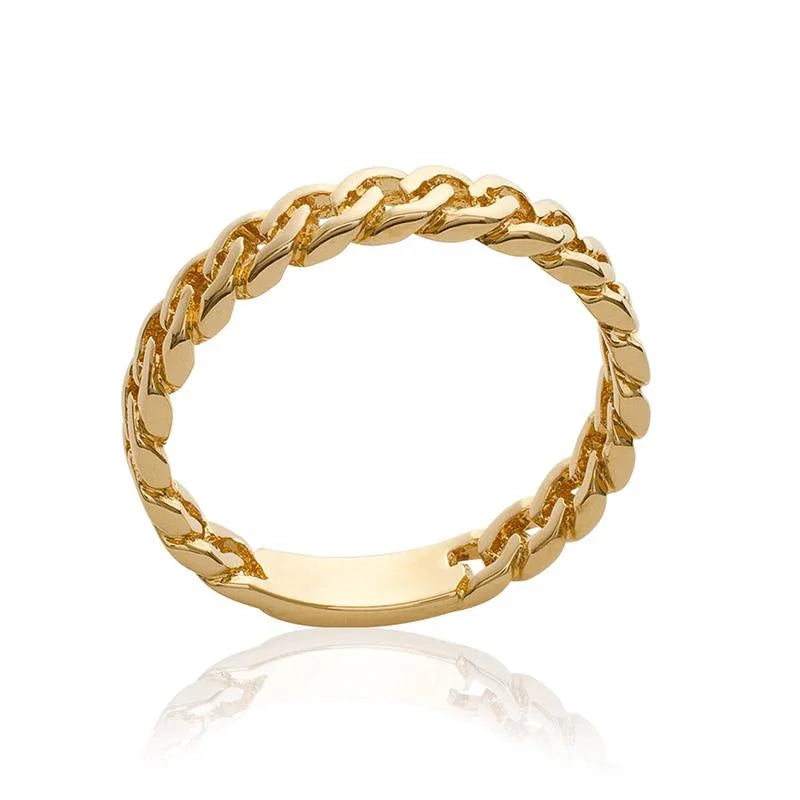 Anillo de Cadena – Chapado en Oro | Azuline ver 2