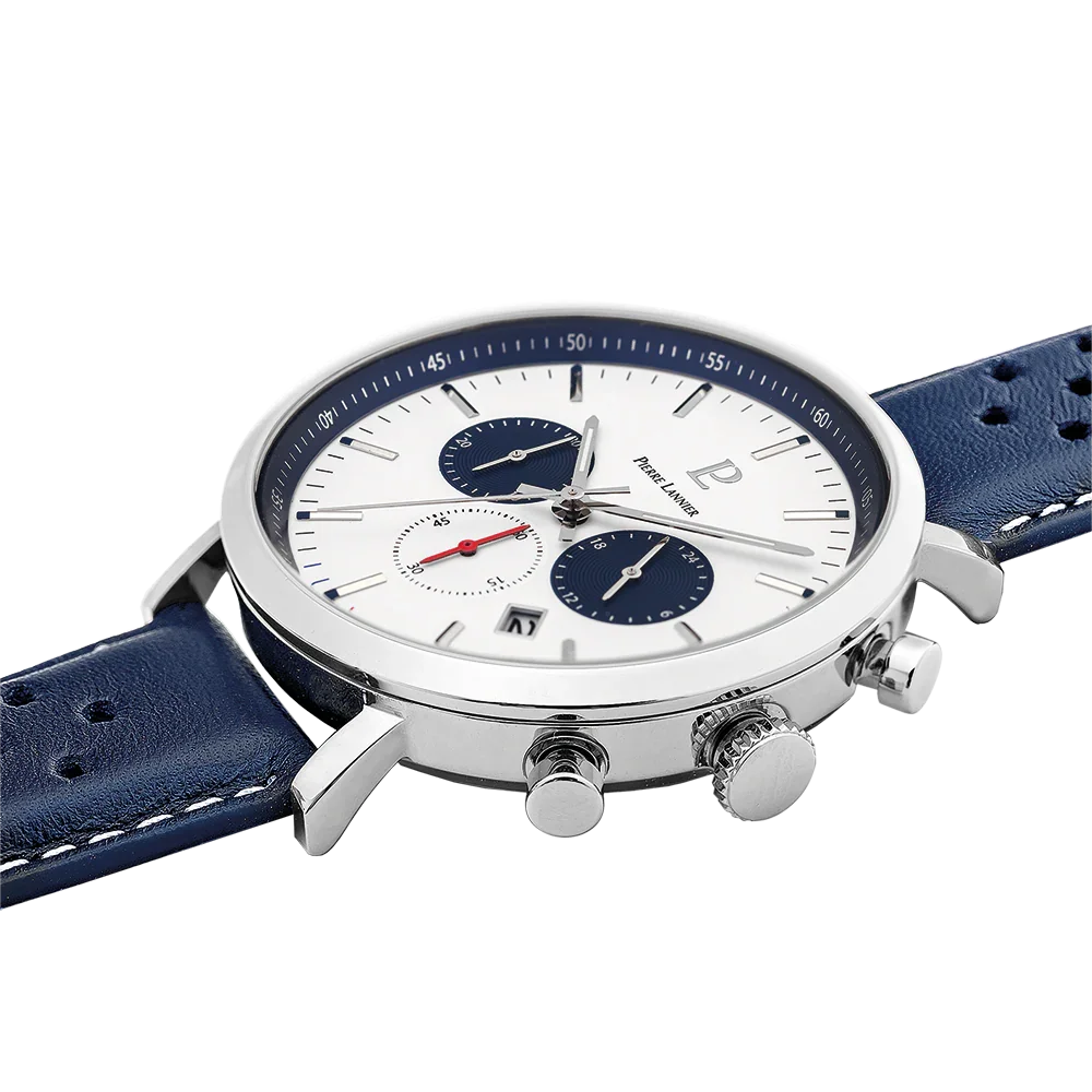 Baron - Pelle argentata - Orologio - Pierre Lannier vista 2