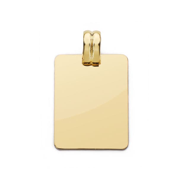 18K Gul Guld Plade DIAMANTKANT 26X20 mm
