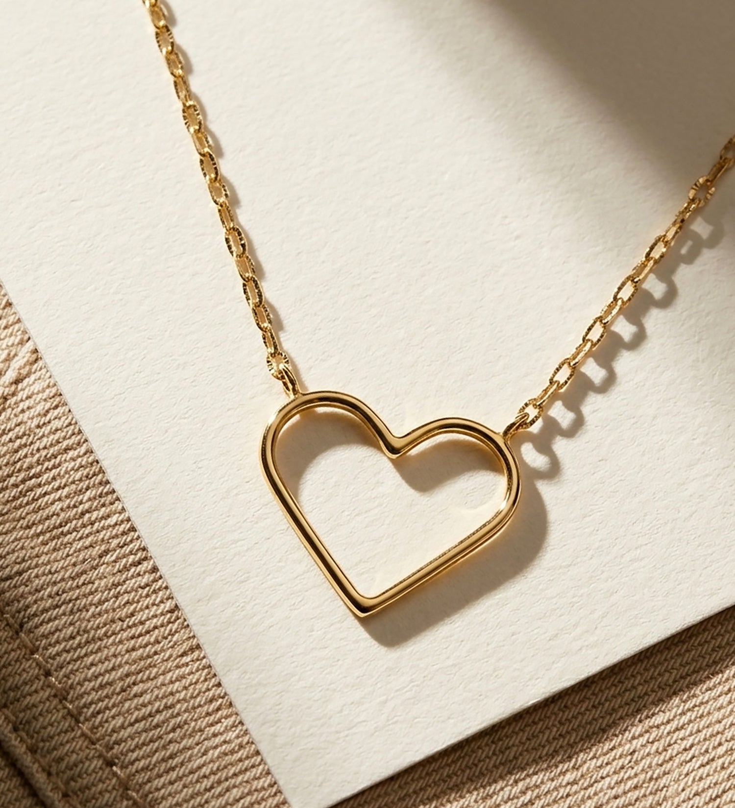 Collier en Or Jaune 18K C?urs 16X14 mm 40CM