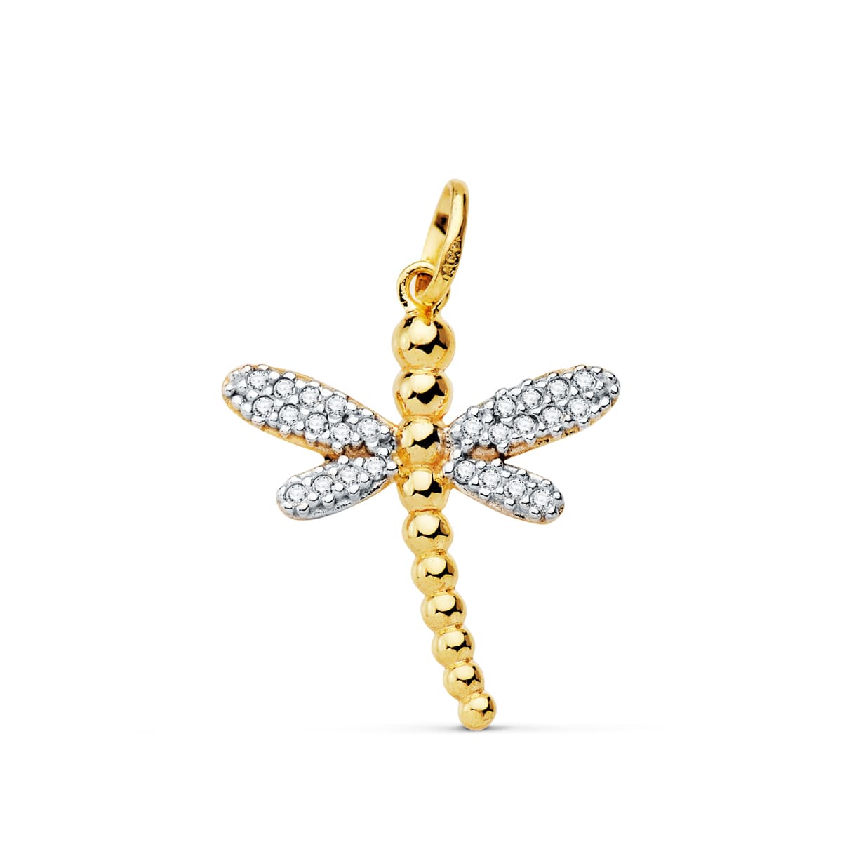 18K Pendentif en Or Bicolore 21X17 mm