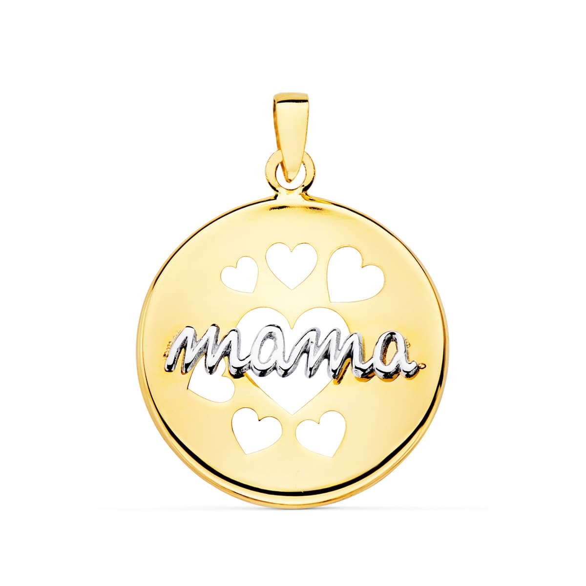 Ciondolo “mamá” 18K 2ORS 18MM